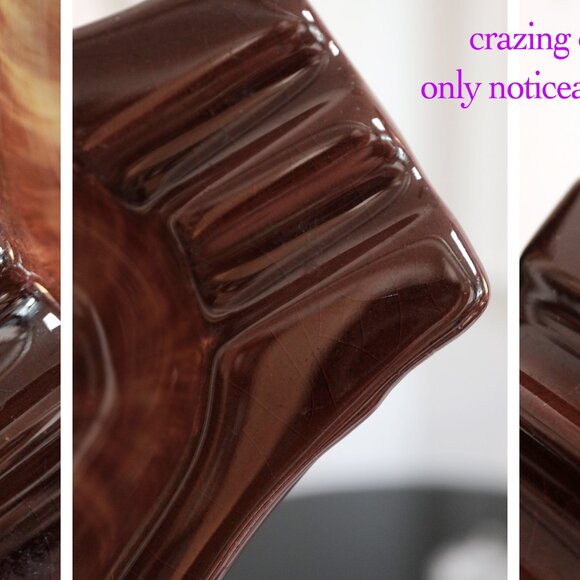 Vintage Harvest Gold Ceramic Ashtray by Blue Mountain Pottery, Brown & Gold Drip - Picture 7 of 7